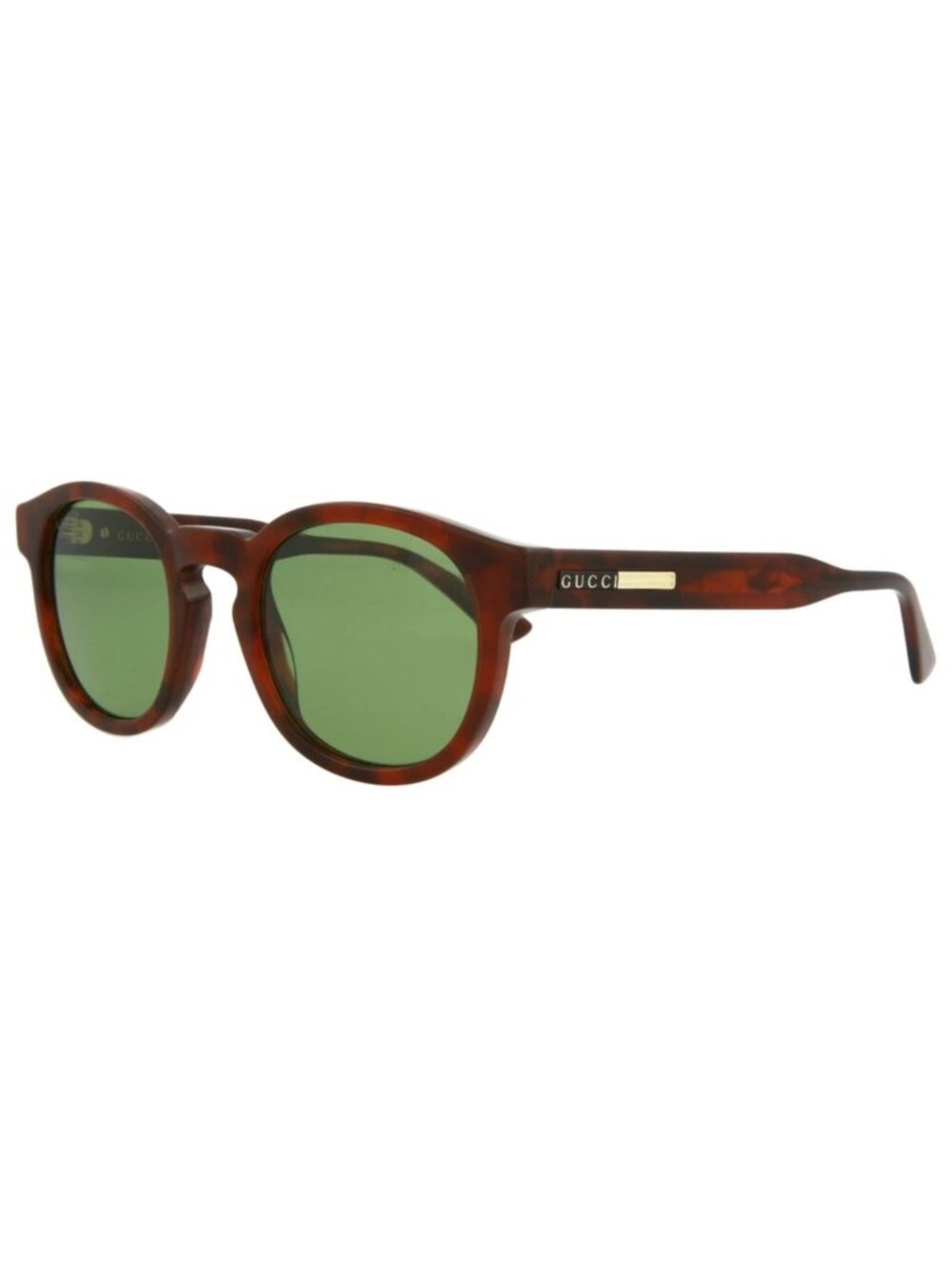 New Gucci Women's Sunglasses Round Oval Acetate Frame Mens Havana Havana Green